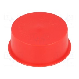 50 pcs : 14200 -AS - Plugs, Body: red, Out.diam: 51.4mm, H: 19mm, Mat: LDPE, push-in, round