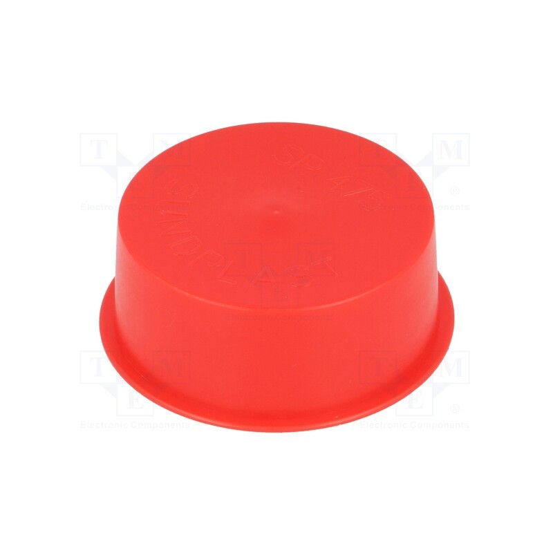 50 pcs : 14200 -AS - Plugs, Body: red, Out.diam: 51.4mm, H: 19mm, Mat: LDPE, push-in, round