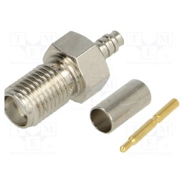 10 pcs : 321-350-001 (SMA-50-R/2-RG316/N2.01) - Plug, SMA, reverse,female, straight, 50Ω, RG316, crimped, for cable