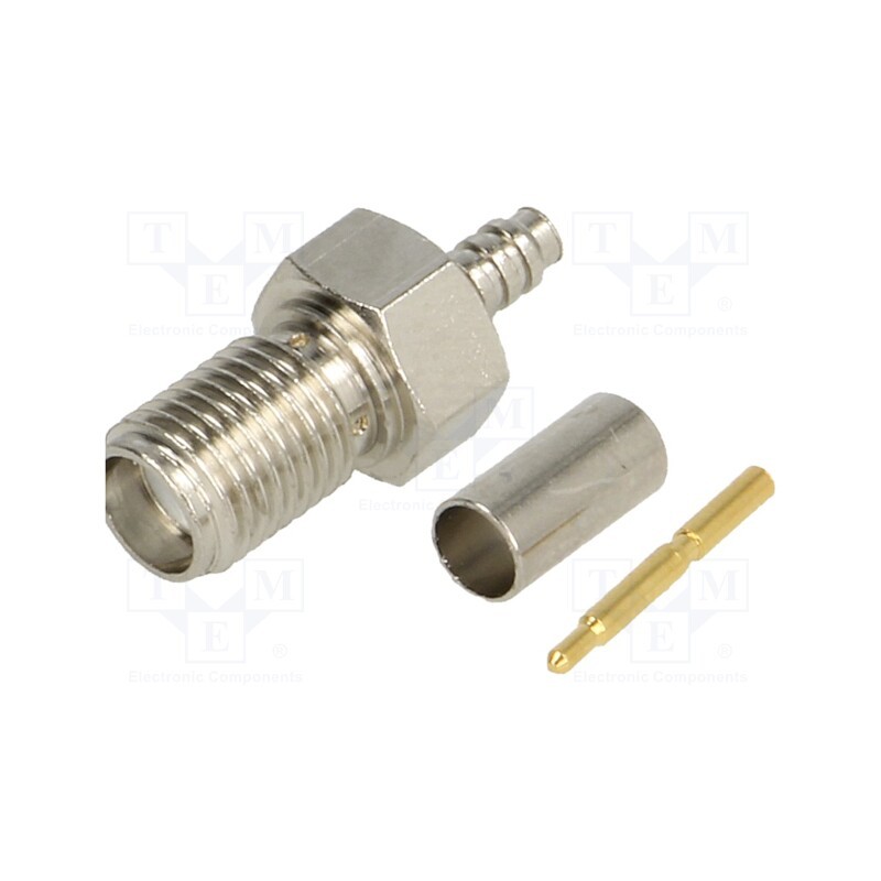 10 pcs : 321-350-001 (SMA-50-R/2-RG316/N2.01) - Plug, SMA, reverse,female, straight, 50Ω, RG316, crimped, for cable