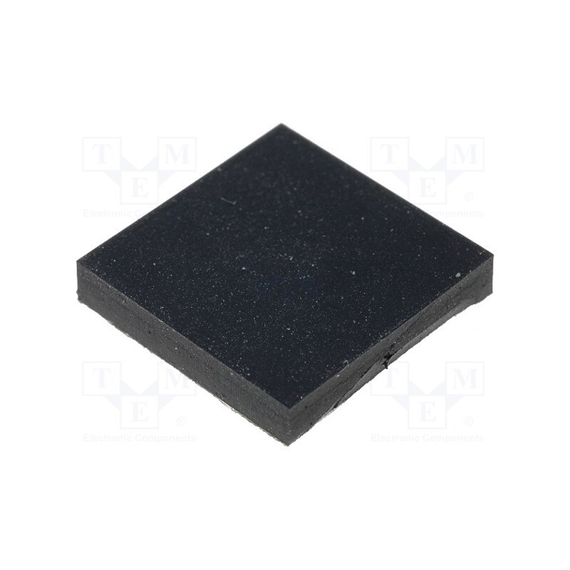 50 pcs : SF-1272 - Self-adhesive foot, black, rubber, Y: 12.7mm, X: 12.7mm, Z: 2.3mm