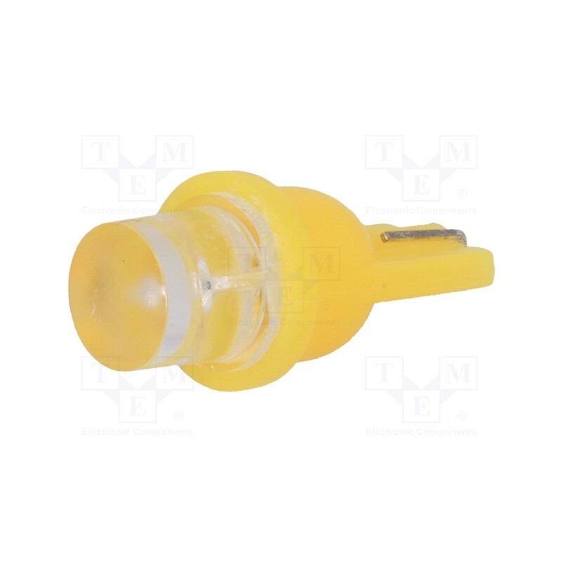 10 pcs : OST08WG01GD-Y5RUT8E1A - LED lamp, yellow, T08, Urated: 12VDC, 1lm, No.of diodes: 1, 0.24W
