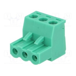 10 pcs : TBW-5-3P/GN - Pluggable terminal block, Contacts ph: 5.08mm, ways: 3, straight