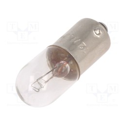 10 pcs : LAMP 7125 - Filament lamp: bayonet, BA9S, 12VDC, 100mA, Bulb: T3 1/4, 1.2W
