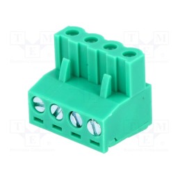 10 pcs : TBW-5-4P/GN - Pluggable terminal block, Contacts ph: 5.08mm, ways: 4, straight
