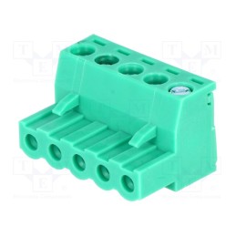 10 pcs : TBW-5-5P/GN - Pluggable terminal block, Contacts ph: 5.08mm, ways: 5, straight