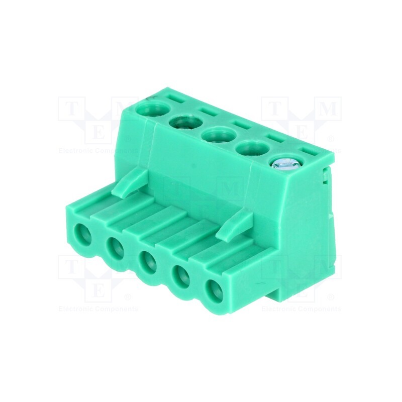 10 pcs : TBW-5-5P/GN - Pluggable terminal block, Contacts ph: 5.08mm, ways: 5, straight