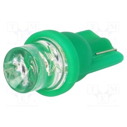 10 pcs : OST08WG01GD-G5DUT8C1A - LED lamp, green, T08, Urated: 12VDC, 3.5lm, No.of diodes: 1, 0.24W