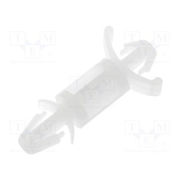 50 pcs : FIX-LCD-9 - PCB distance, polyamide, L: 9.6mm, latch/latch, natural, UL94V-2