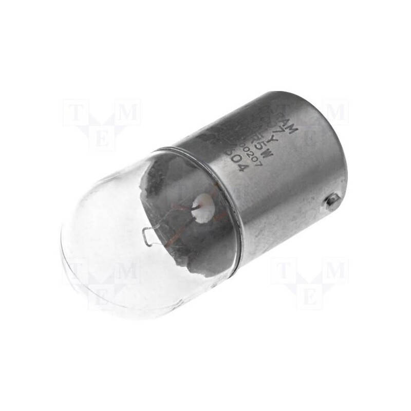 10 pcs : 5007 - Filament lamp: bayonet, BA15S, 12VDC, Bulb: cylindrical, 5W