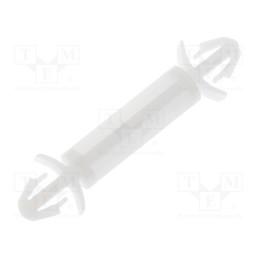 50 pcs : FIX-LCF-15 - PCB distance, polyamide, L: 15mm, latch/latch, natural, UL94V-2