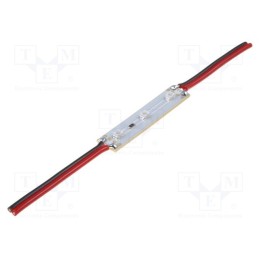 10 pcs : OF-LED3PLCC2-WW - LED, white warm, 0.24W, 16lm, 12VDC, 120°, No.of diodes: 3, 100x10mm