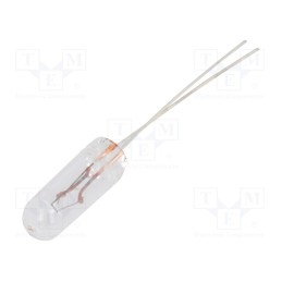 20 pcs : - Filament lamp: miniature, 12VDC, 80mA, Bulb: T1 1/4, Ø: 4.2mm