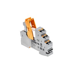 1 pcs - Phoenix Contact RIF-1-RPT-LDP-24DC/2X21 Series Interface Relay, DIN Rail Mount, 24V dc Coil, DPDT, 2-Pole