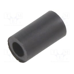 50 pcs : 384/2.2X07 - Spacer sleeve, cylindrical, polyamide, L: 7mm, Øout: 4mm, black