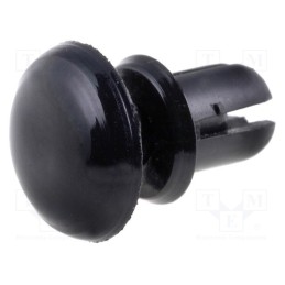 20 pcs : SR-450K - Rivet, polyamide, Panel cutout diam: 4mm, black, UL94V-2
