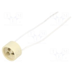 10 pcs : 9134 - Lampholder: for halogen lamp, GU10, Mat: ceramics, 150mm