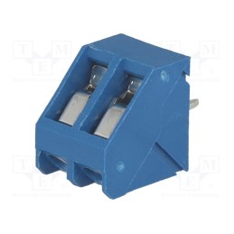 10 pcs : TB-5.0-K45-2/BL - PCB terminal block, angled 45°, 5mm, ways: 2, on PCBs, 2.5mm2, 16A