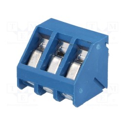 10 pcs : TB-5.0-K45-3/BL - PCB terminal block, angled 45°, 5mm, ways: 3, on PCBs, 2.5mm2, 16A