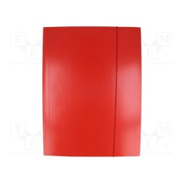 10 pcs : 5902812134360 - Folder, with rubber, A4, red