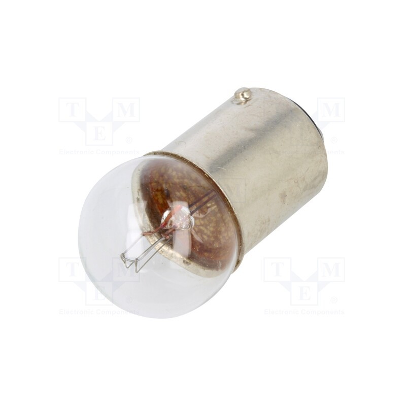 10 pcs : LAMP BA15D/24 - Filament lamp: bayonet, BA15D, 24VDC, Bulb: spherical, 5W, Ø: 15mm