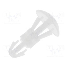 50 pcs : FIX-RCA-6 - Assembly stud, polyamide, L: 6mm, snap fastener, natural, UL94V-2