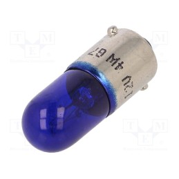 50 pcs : EB0199TB - Filament lamp: automotive, BA9S, blue, 12V, 4W, VISIONPRO
