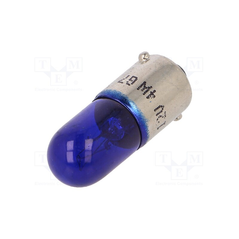 50 pcs : EB0199TB - Filament lamp: automotive, BA9S, blue, 12V, 4W, VISIONPRO