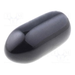 100 pcs : FIX-VCP02607-BK - Cap, Body: black, Øint: 2.6mm, Mat: PVC Soft, L: 7mm