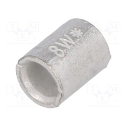 20 pcs : 34318 - Tip: butt splice, 8mm2, tinned, crimped