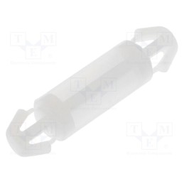 50 pcs : FIX-LCC-12S - PCB distance, polyamide, L: 12mm, latch/latch, natural, UL94V-2