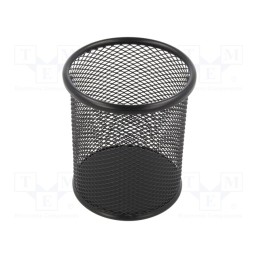 10 pcs : 9003106593804 - Pen container, black, metal, round