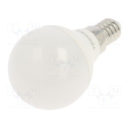 10 pcs : DELS-GFC44P714AE21 - LED lamp, cool white, E14, 230VAC, 470lm, 4.7W, 180°, 6500K