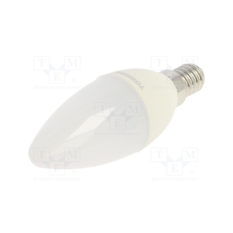 10 pcs : DELS-CDC44P714AE21 - LED lamp, cool white, E14, 230VAC, 470lm, 4.7W, 180°, 6500K