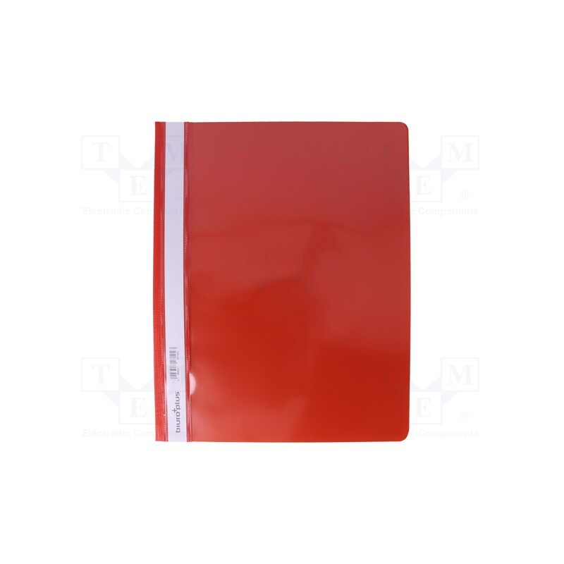 50 pcs : - Document wallet, A4, red, PVC