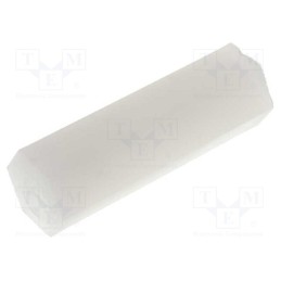 20 pcs : HP-18 - Screwed spacer sleeve, hexagonal, polyamide, M3, 18mm