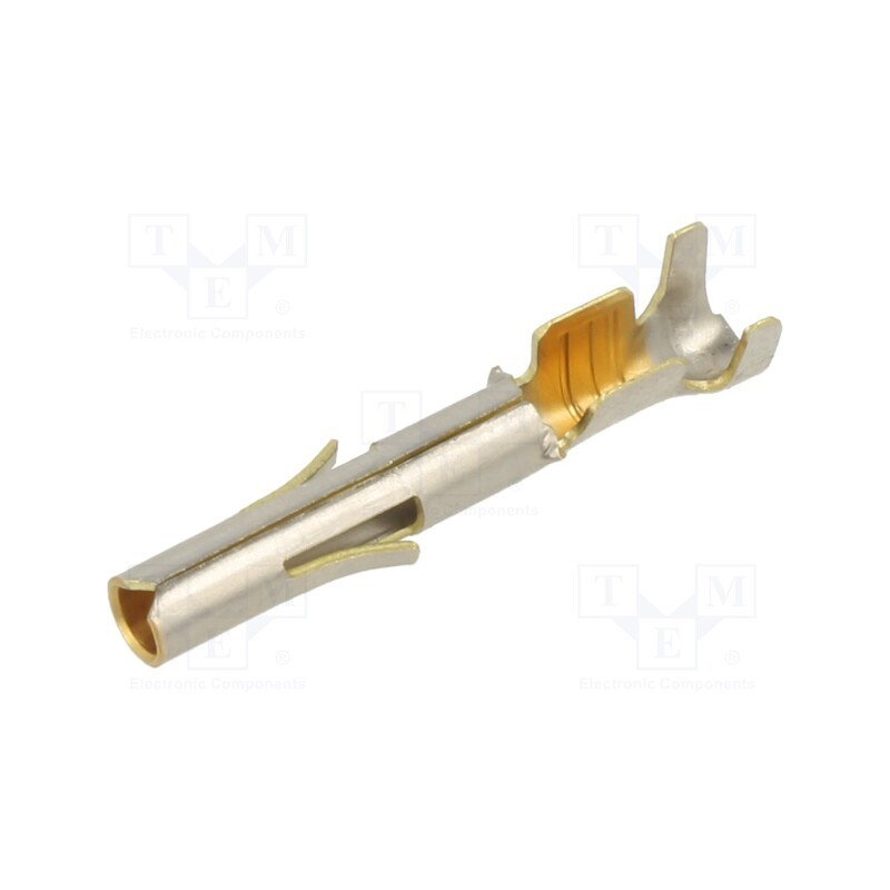 10 pcs : 350550-2 - Contact, female, brass, gold-plated, 0.5÷2mm2, 20AWG÷14AWG, bulk