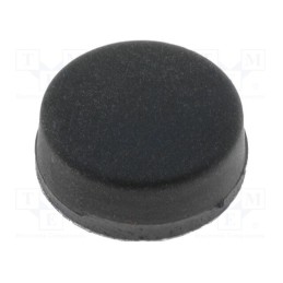 100 pcs : FIX-RF-003 - Self-adhesive foot, black, rubber, A: 10mm, B: 9.5mm, E: 4.5mm