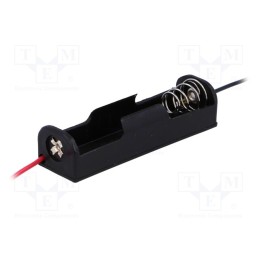 10 pcs : BH-311-1A - Holder, AA,R6, Batt.no: 1, cables, black, 150mm