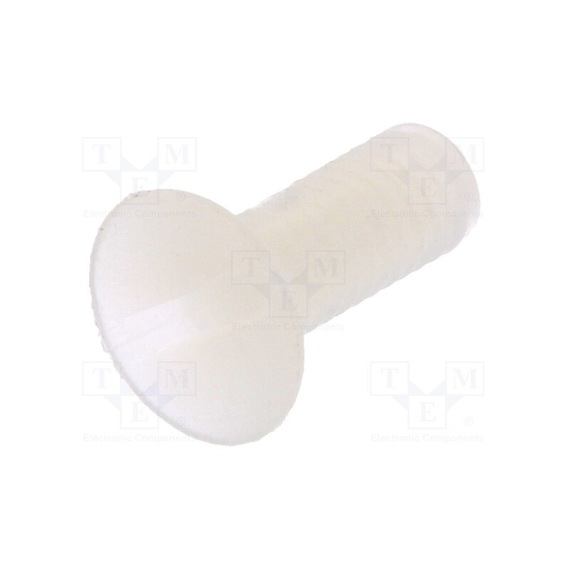 50 pcs : 8G202M3X08 - Screw, M3x8, 0.5, Head: countersunk, slotted, 1mm, polyamide