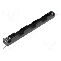 10 pcs : BH-333A - Holder, AA,R6, Batt.no: 3, cables, black, 150mm