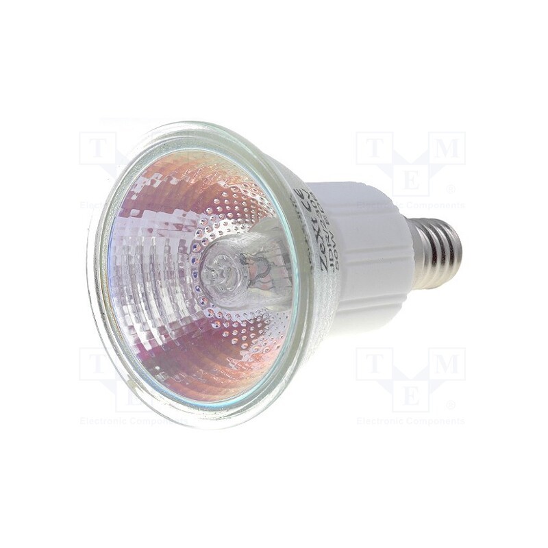 10 pcs : JDR50W38 E14 - Filament lamp: halogen, 230VAC, 50W, E14, JDR, 580lm, 38°