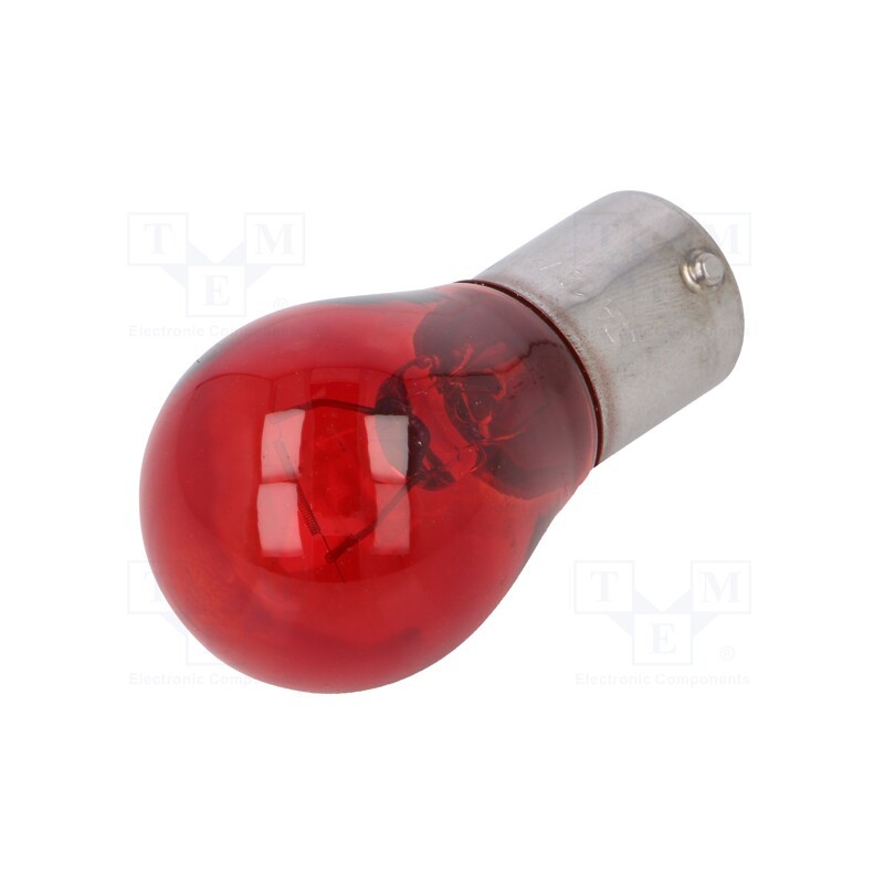 50 pcs : EB0389TB - Filament lamp: automotive, BA15S, red, 12V, 21W, VISIONPRO