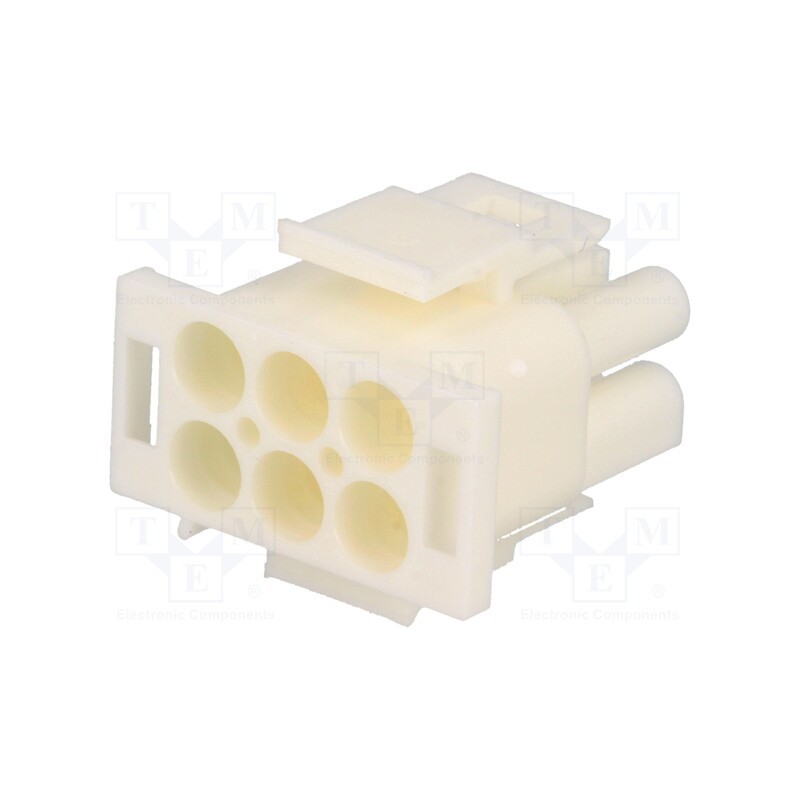 10 pcs : 350715-4 - Plug, wire-wire, male/female, Universal MATE-N-LOK, 6.35mm, PIN: 6