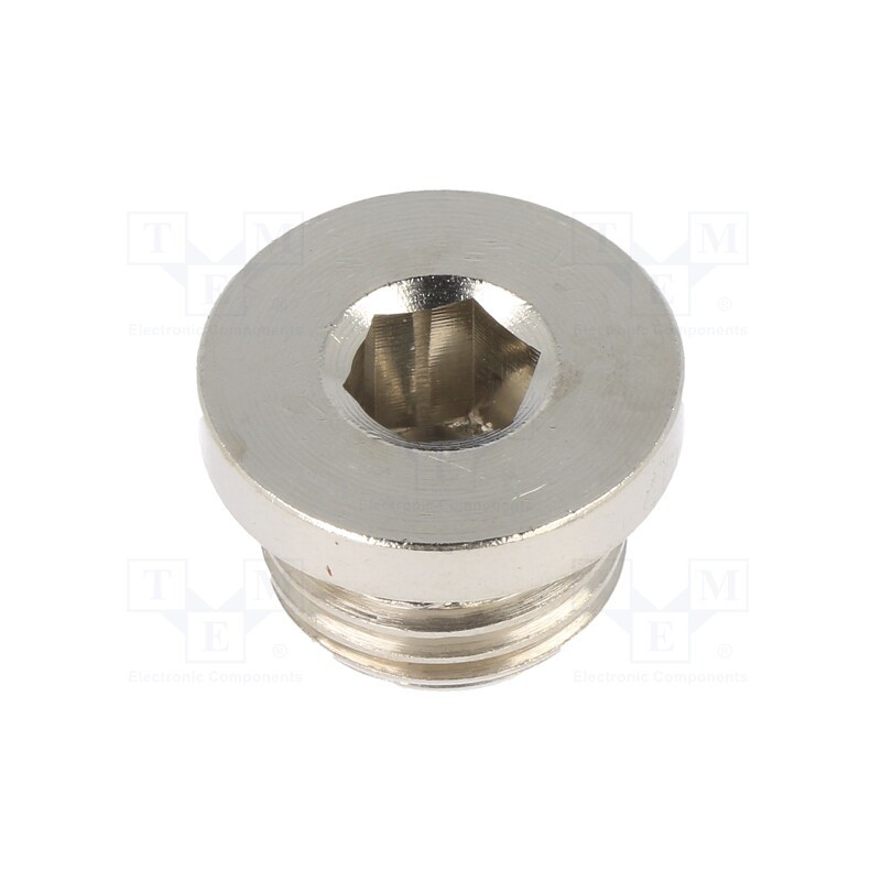 10 pcs : 407250 - Protection cap, max.100bar, nickel plated brass, Thread: G 1/4'