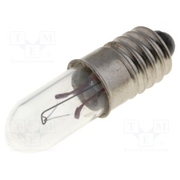 10 pcs : - Filament lamp: miniature, E5,5, 12VDC, 50mA, Bulb: cylindrical