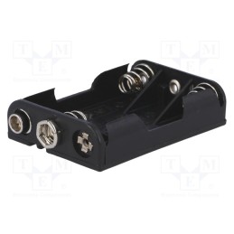 10 pcs : BH-431-1B - Holder, AAA,R3, Batt.no: 3, 6F22 type, black