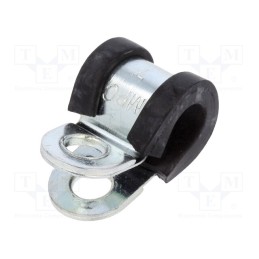 10 pcs : LKD10712 - Fixing clamp, ØBundle : 7mm, W: 12mm, steel, Cover material: EPDM