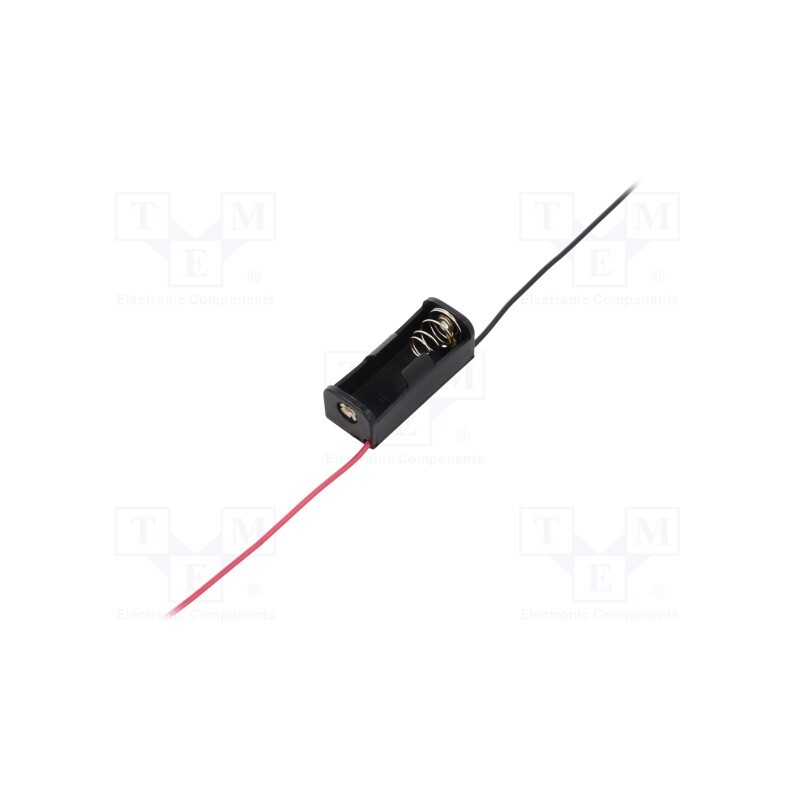 10 pcs : BH-511-2A - Holder, N,R1, Batt.no: 1, cables, black, 150mm