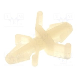 50 pcs : CS-0305 - PCB distance, polyamide, L: 4.8mm, snap fastener, natural, UL94V-2